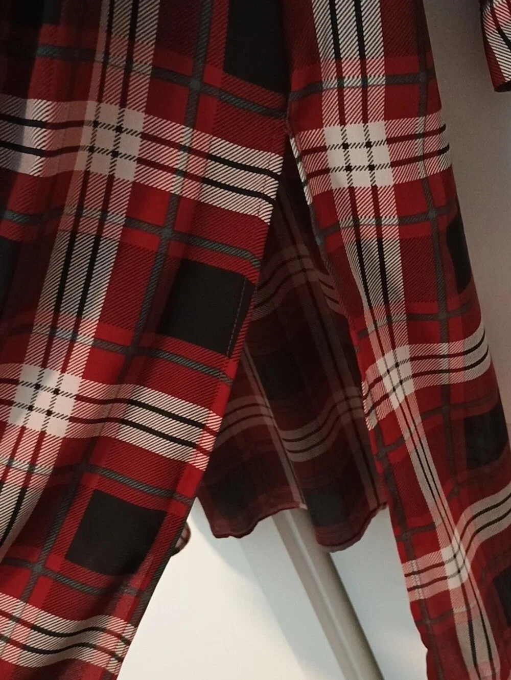 new directions Red Plaid Button-Down Shirt Dress - Picture 4 of 4